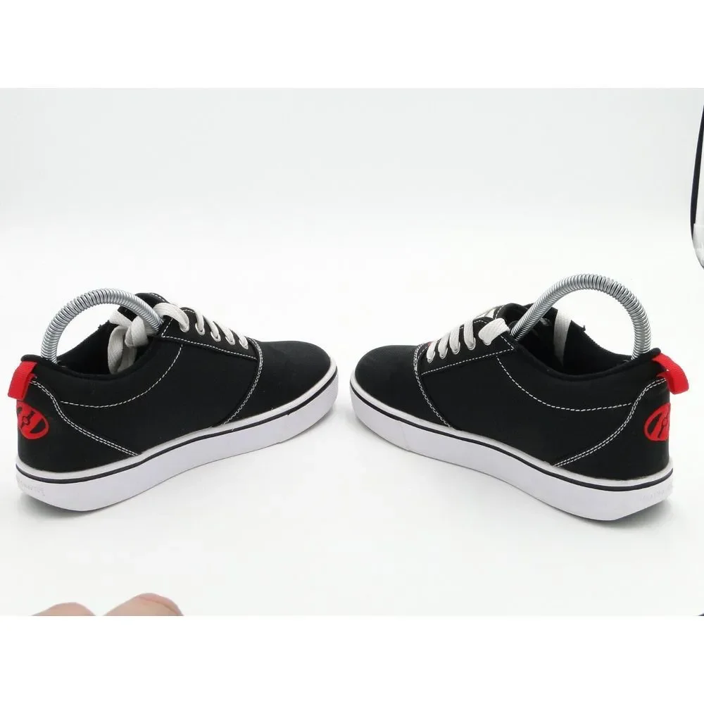 Heelys Pro‎ 20 Black Red Canvas Lace Up Skate Sneaker Shoes HE100757 Youth 5
